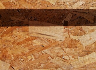 Detail of a phenolic OSB-3 wood panel