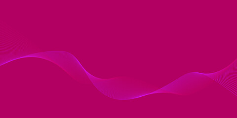 Bright background Pink wave lines. Flowing waves Abstract digital equalizer sound wave. Flow. Vector illustration for tech futuristic innovation concept Purple Hot Pink background Graphic design Curve