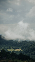 clouds over the mountains