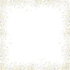 Gold glitter square frame, glitter