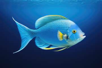 Fish Design Element on a Solid Background: Perfect for Underwater-themed Projects and Decor