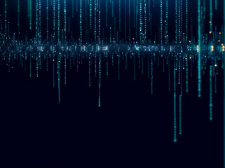 Fototapeta premium Abstract computer data characters, big data, and internet technology concepts