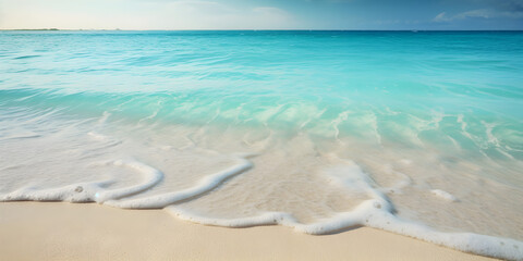 Fototapeta na wymiar beautiful azure Sicilian beach and tropical sea on a sunny day Generative AI