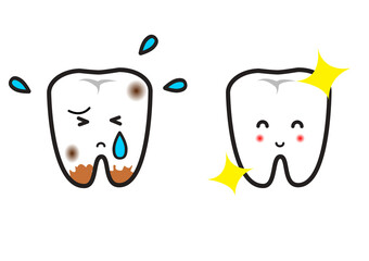 きれいな歯と汚い歯