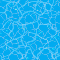 Seamless pattern of blue swimming pool. Texture of water