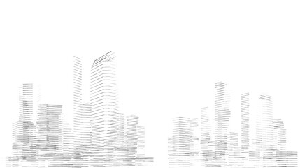 Fototapeta premium Sketch of a city