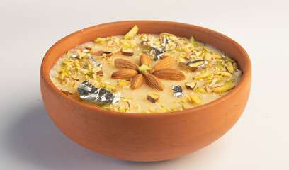 Rice kheer, rabri, kesar rabri with pistachio, almond, milk