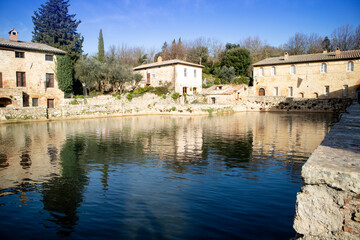 Obraz premium Photographic documentation of the small village of Bagno Vignone