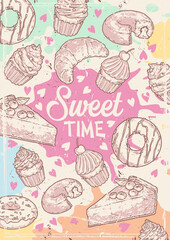 Sweet time vintage flyer colorful