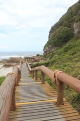 Obraz premium wooden bridge in the sea