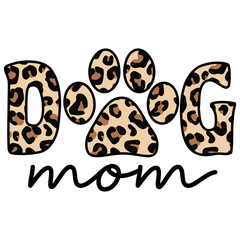 Dog Mom Leopard png design