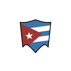 cuba flag icon, illustration of national flag design with elegance concept