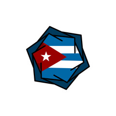 cuba flag icon, illustration of national flag design with elegance concept