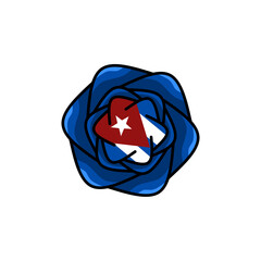 cuba flag icon, illustration of national flag design with elegance concept
