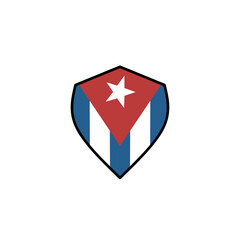 cuba flag icon, illustration of national flag design with elegance concept