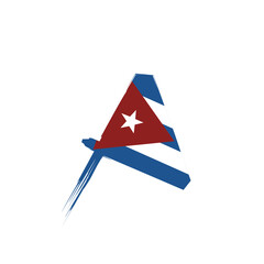 cuba flag icon, illustration of national flag design with elegance concept