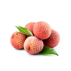 lychee fruit isolated on white background