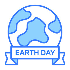 Earth day banner vector design in modern and trendy style isolated on white background