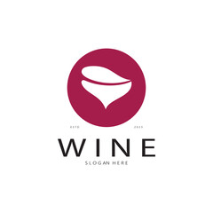 Wine logo design template.vector illustration of icon-vector