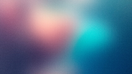 Pink blue green grainy gradient background, blurry colors wave pattern with noise texture, wide banner size.