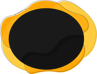 Bubble banner, isolated on transparent background, PNG illustration