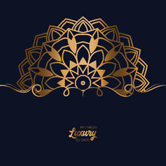 Luxury mandala background with golden arabesque pattern	