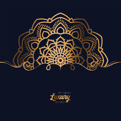 Luxury mandala background with golden arabesque pattern	