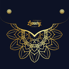 Luxury mandala background with golden arabesque pattern	