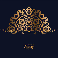 Luxury mandala background with golden arabesque pattern	