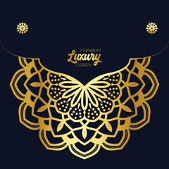 Luxury mandala background with golden arabesque pattern	