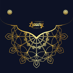 Luxury mandala background with golden arabesque pattern	