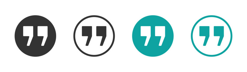  Trendy Quote mark vector icons