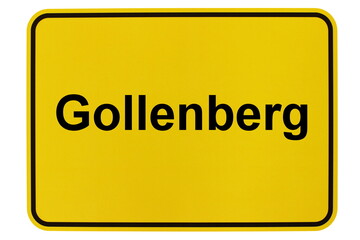 Illustration eines Ortsschildes der Gemeinde Gollenberg in Brandenburg