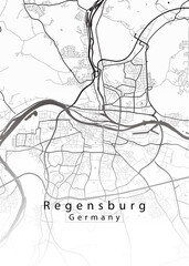 Regensburg Germany City Map