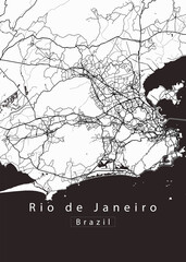 Rio de Janeiro Brazil City Map