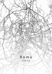 Fototapeta na wymiar Rome Italy City Map