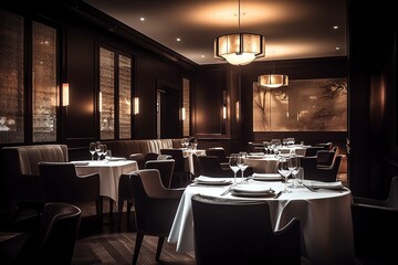 Luxurious Michelin-Starred Restaurant Scene with Impeccable Presentation and Attention to Detail, Generated by AI