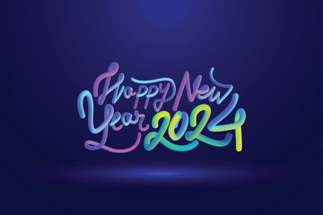 Happy new year, New Year greetings card, new year typography, Celebration new year
