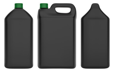 Mockup of blank plastic / hdpe 5l container without labels.