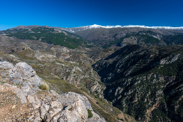 Landscape of the Sierra Nevada mountain range, Spain.