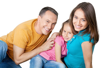 Portrait of Happy Family with Daughter