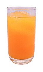 Freshly squeezed real orange juice with ice