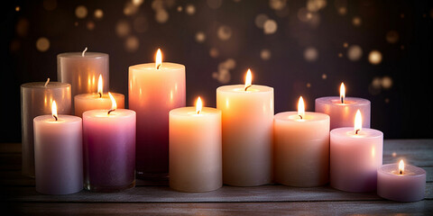 Fototapeta na wymiar burning candles