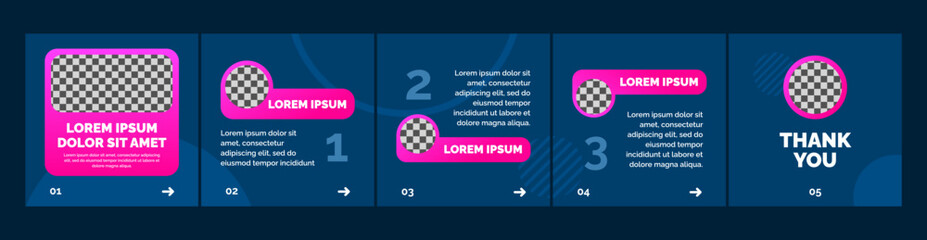 carousel or microblog template for social media posts