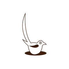 Vector bird nest logo design vector illustration