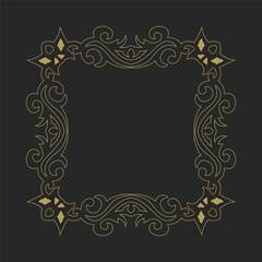 A square frame with gold lines