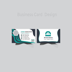 Modern  Business Card Design. Double Sided Business Card Design Template. Business Card for Business and Personal Use Vector Illustration Design.