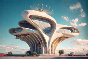 Portrait of the God of Googie Architecture: Embodying the Futuristic Aesthetics of the Space Age