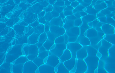 The reflection of the suns rays in the water in the pool with sea water, The glare of the sun, Egypt