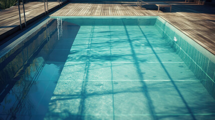 Obraz premium luxury swimming pool created with Generative AI technology